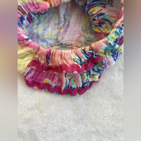 Pippa & Julie Dyed Palm Tree Print Cotton Romper 3-6 months - Picture 6 of 6